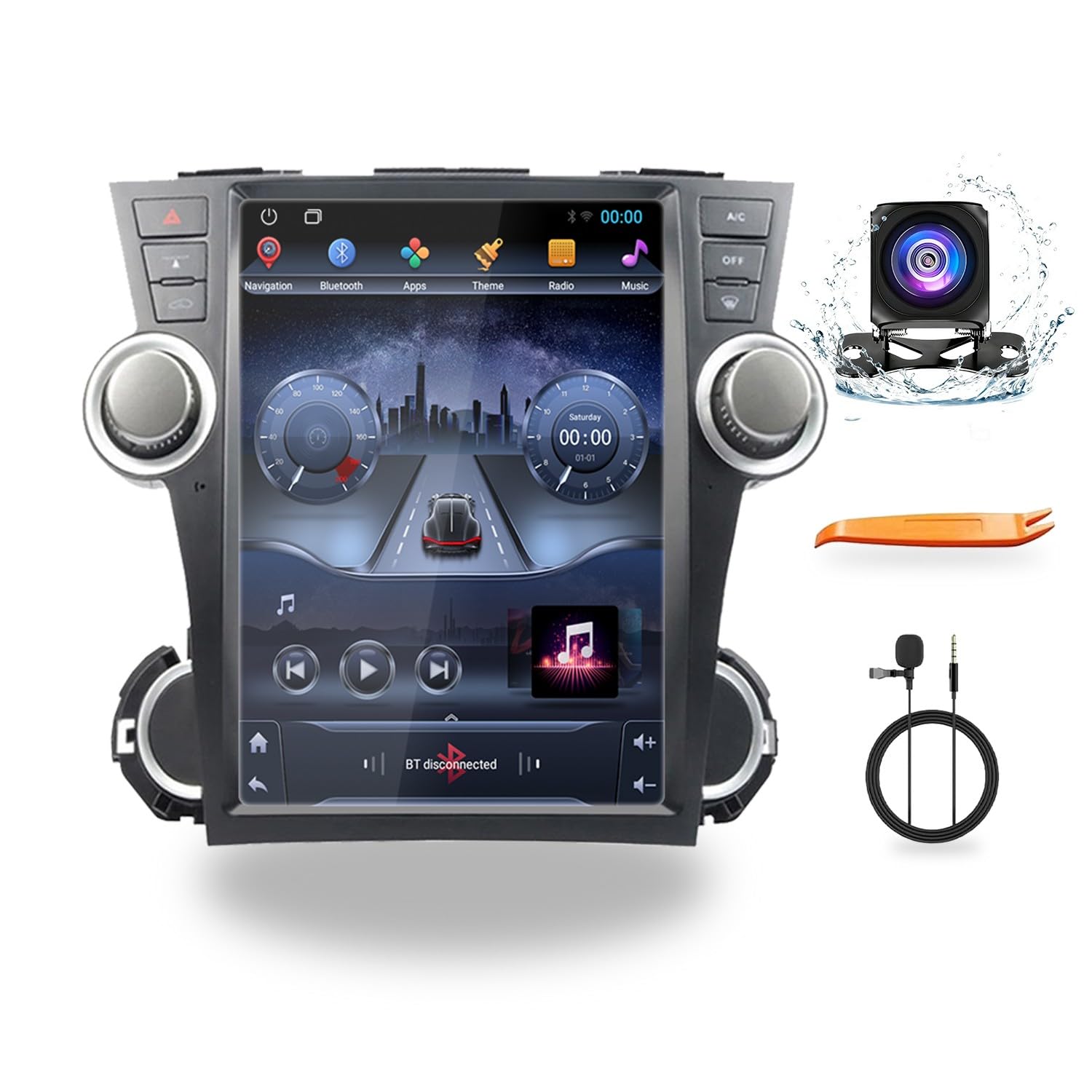 Amazon.com: KUNFINE Tesla Style 12.1 Inch Android 11 Autoradio Car